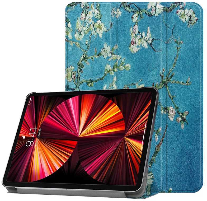 iLike Tri-Fold Plāns Eko-Ādas Statīva Maks Huawei MatePad SE 10.1'' (2022) Ags3K-W20 / Ags3K-AL20 Sakura