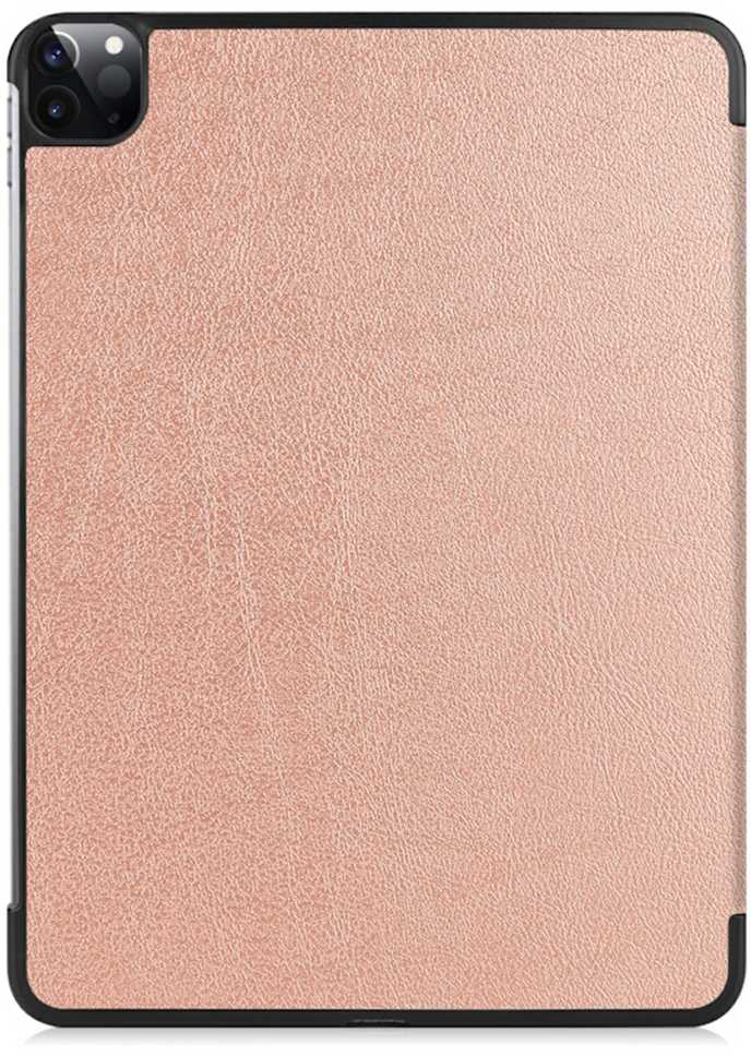 iLike Tri-Fold Plāns Eko-Ādas Statīva Maks Huawei MatePad SE 10.1'' (2022) Ags3K-W20 / Ags3K-AL20 Rozīgi Zeltaina