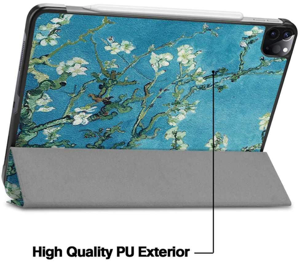 iLike Tri-Fold Plāns Eko-Ādas Statīva Maks Lenovo IdeaTab M10 10.1'' 3rd Gen TB328FU (2022) Sakura