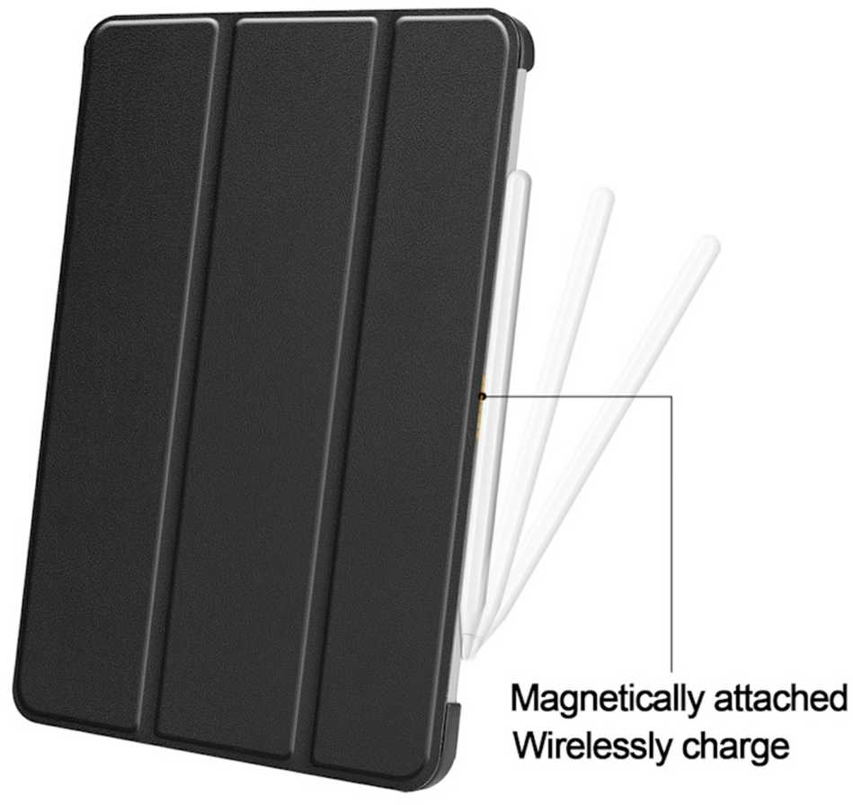 Dėklas na tablet iLike Galaxy Tab A8 10.5 (2021) X200 / X205 / X207 Tri-Fold Eco-Leather* Stand Case Juodas