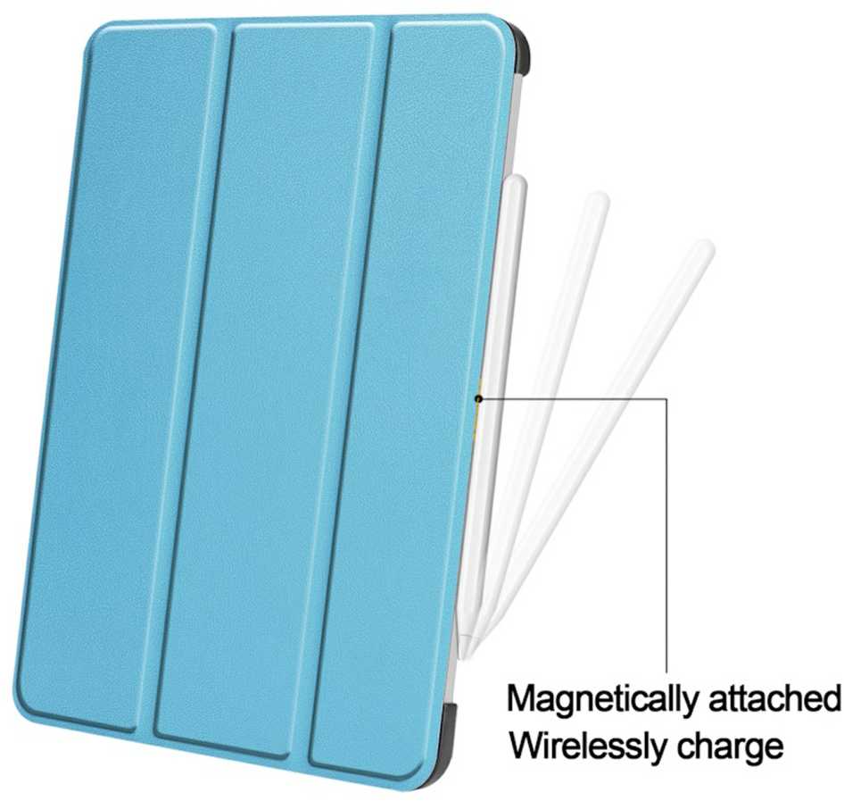 Dėklas na tablet iLike Galaxy Tab S9 FE Plus Tri-Fold Eco-Leather* Stand Case Sky Mėlyna