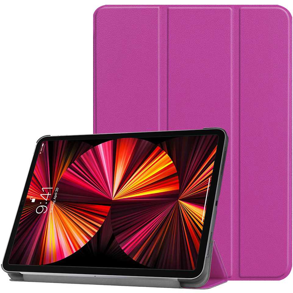 Dėklas na tablet iLike Galaxy Tab S8 Plus 12.4 Tri-Fold Eco*Leather Stand Case Violetinė