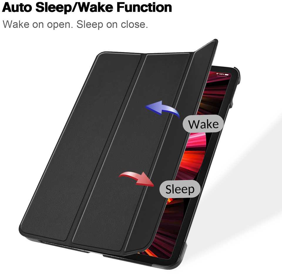 iLike Tri-Fold Plāns Eko-Ādas Statīva Maks Galaxy Tab S9 Ultra 14.6'' X910 / X916B / X918N (2023) Melns