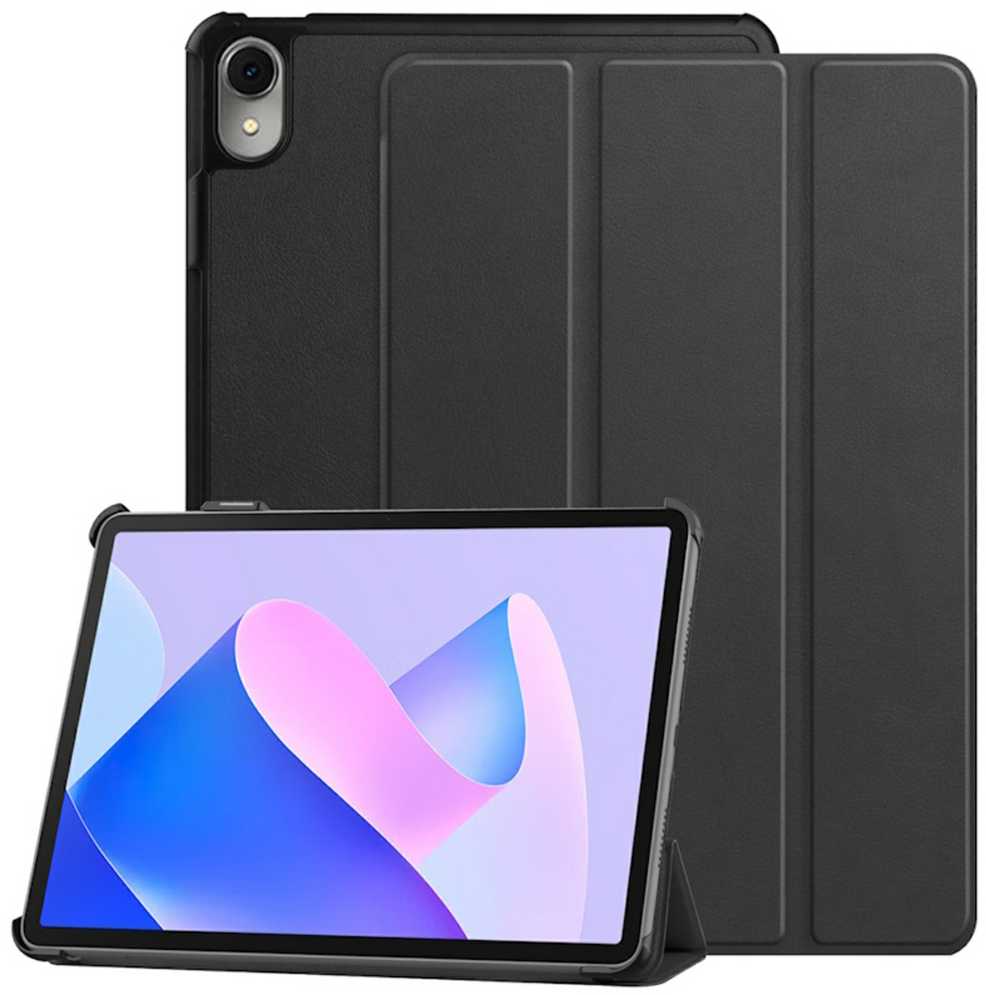 Dėklas na tablet iLike Galaxy Tab A8 10.5 (2021) X200 / X205 / X207 Tri-Fold Eco-Leather* Stand Case Juodas