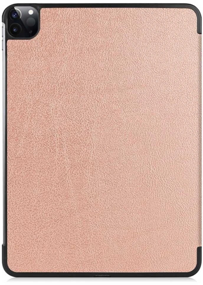 „iLike Galaxy Tab S9 Ultra 14.6“ trijų dalių ekologiškos odos dėklas, rožinio aukso spalvos