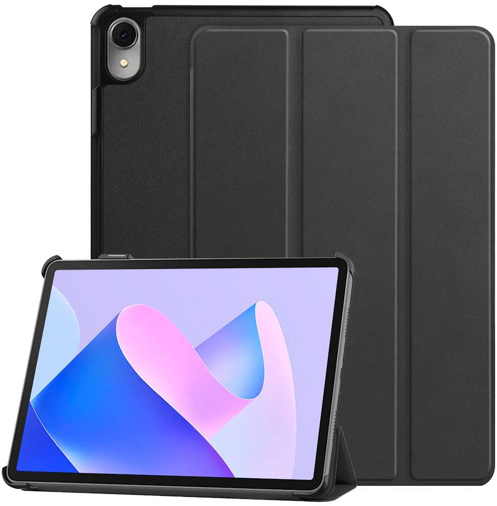 iLike Tri-Fold Plāns Eko-Ādas Statīva Maks Galaxy Tab S9 Ultra 14.6'' X910 / X916B / X918N (2023) Melns