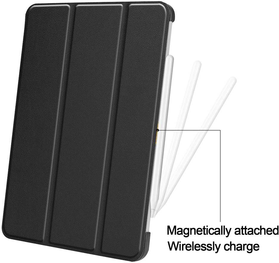 iLike Tri-Fold Plāns Eko-Ādas Statīva Maks Galaxy Tab S9 Ultra 14.6'' X910 / X916B / X918N (2023) Melns