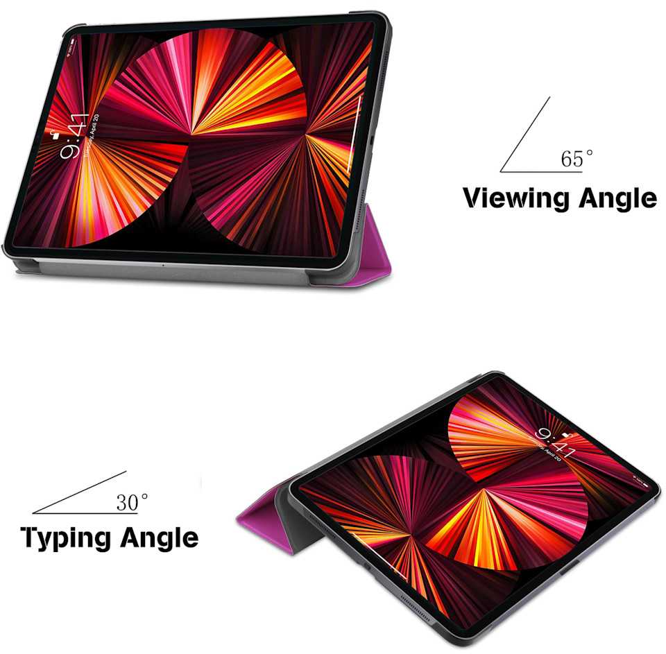 Dėklas na tablet iLike iLike Galaxy Tab A9 8.7 X110 Tri-Fold Eco-Leather Stand Case Violetinė