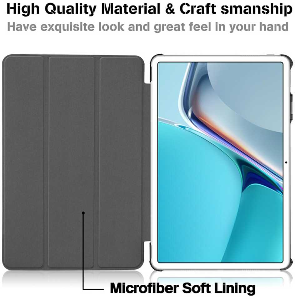 Dėklas na tablet iLike Galaxy Tab S9 FE Plus Tri-Fold Eco-Leather* Stand Case Sky Mėlyna