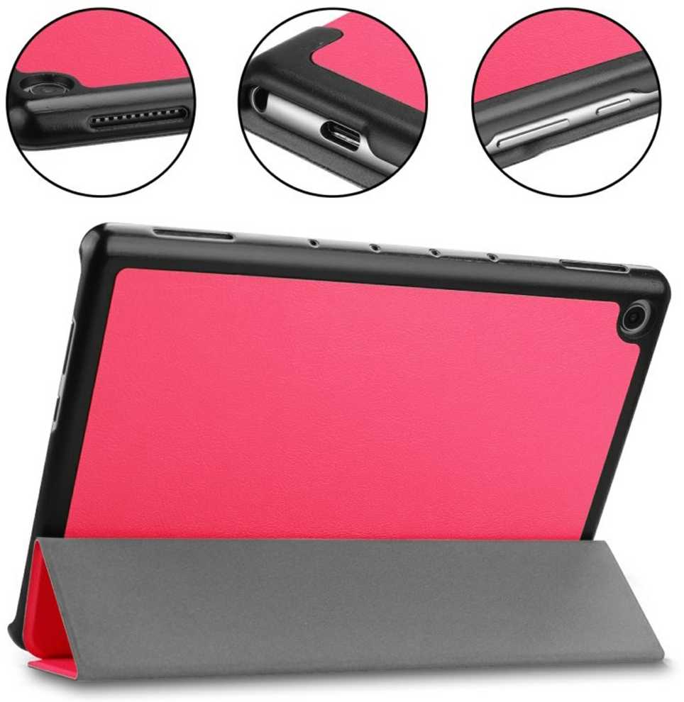 Dėklas na tablet iLike Galaxy Tab S9 Plus 12.4 Tri-Fold Eco* Leather Stand Case Coral Rožinė