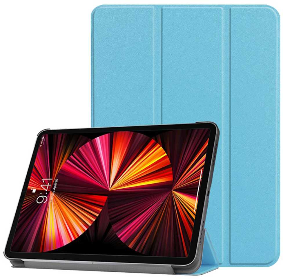 Dėklas na tablet iLike Galaxy Tab S9 Plus 12.4 Tri-Fold Eco-Leather* Stand Case Sky Mėlyna