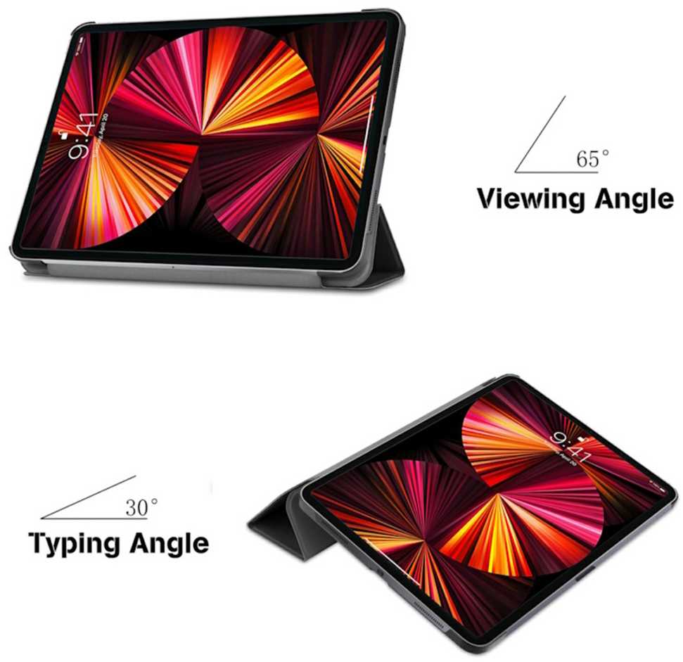 Dėklas na tablet iLike Galaxy Tab S9 Plus 12.4 Tri-Fold Eco* Leather Stand Case Coral Rožinė