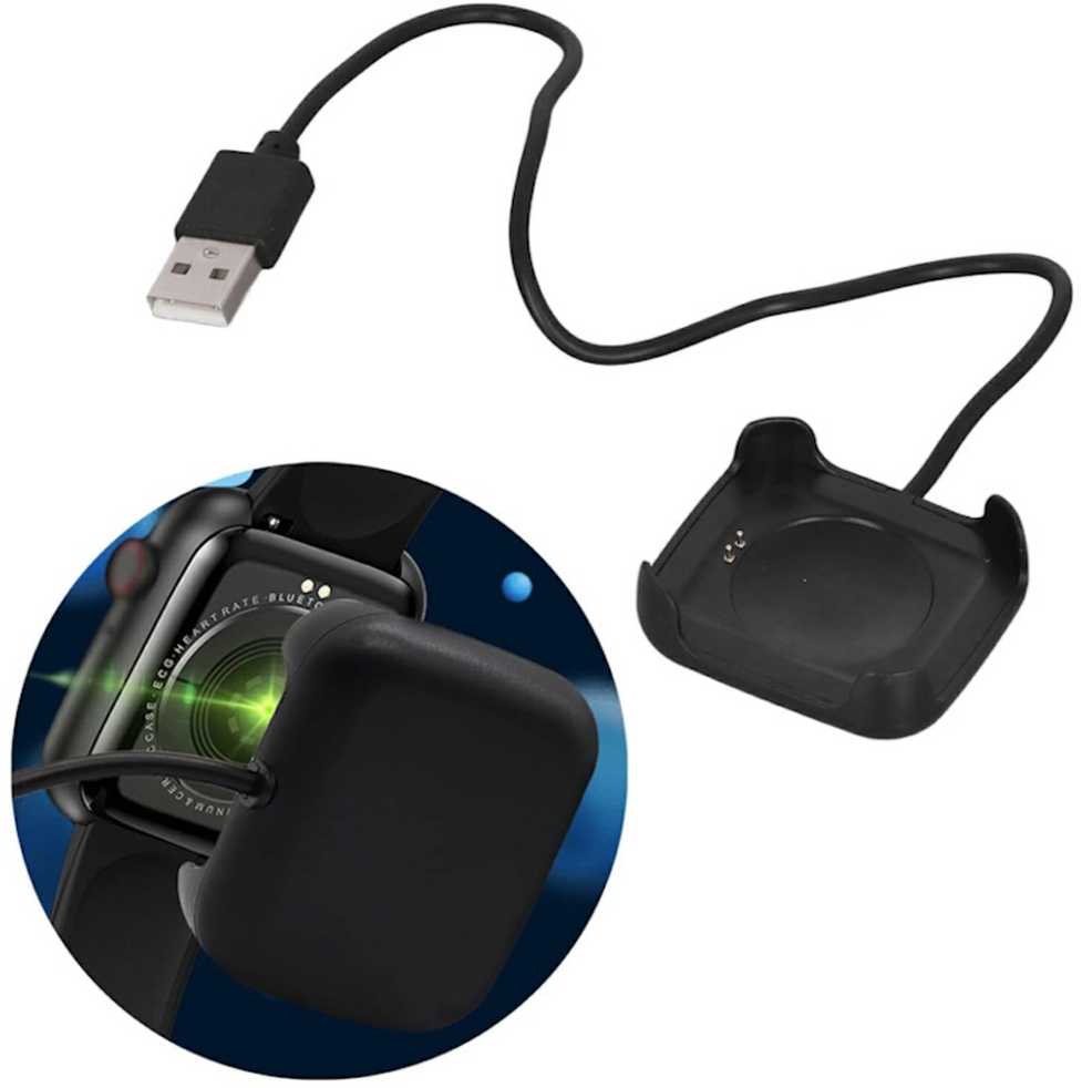 Išmanusis laikrodis iWear CH1 Universāls USB Kabeļa Lādētājs Viedajiem Pulksteņiem (37x44mm) 2-pin uzlādes pamatne