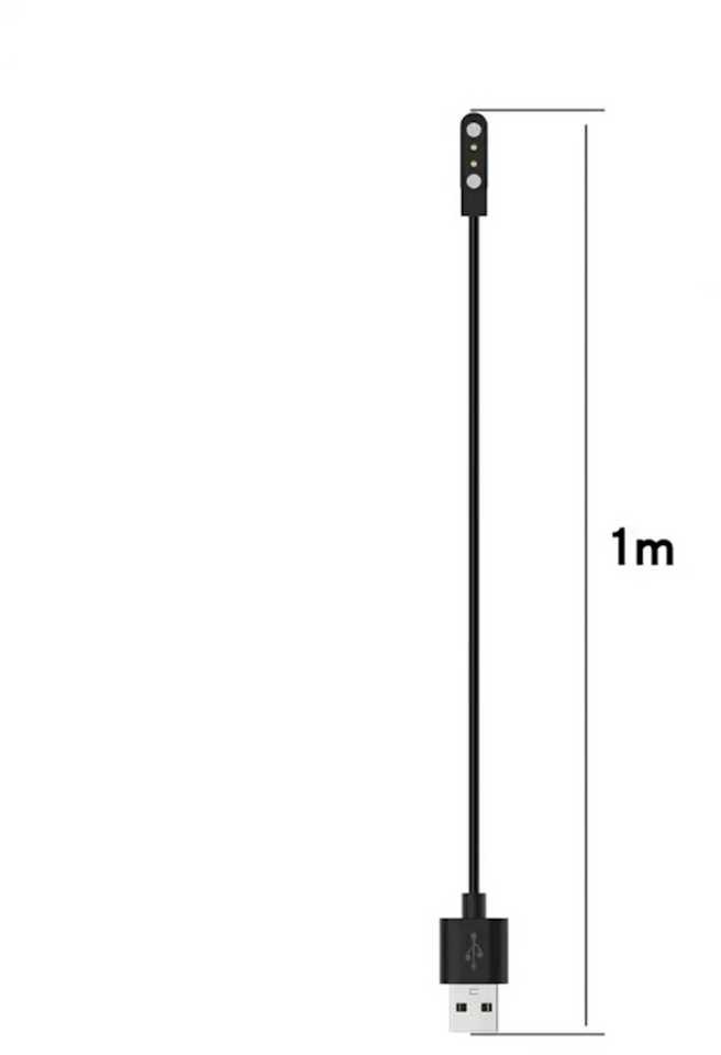 iWear CH2 Universāls USB 1m Vada Lādētājs Viedajam Pulkstenim 2-pin 4mm magnētisks