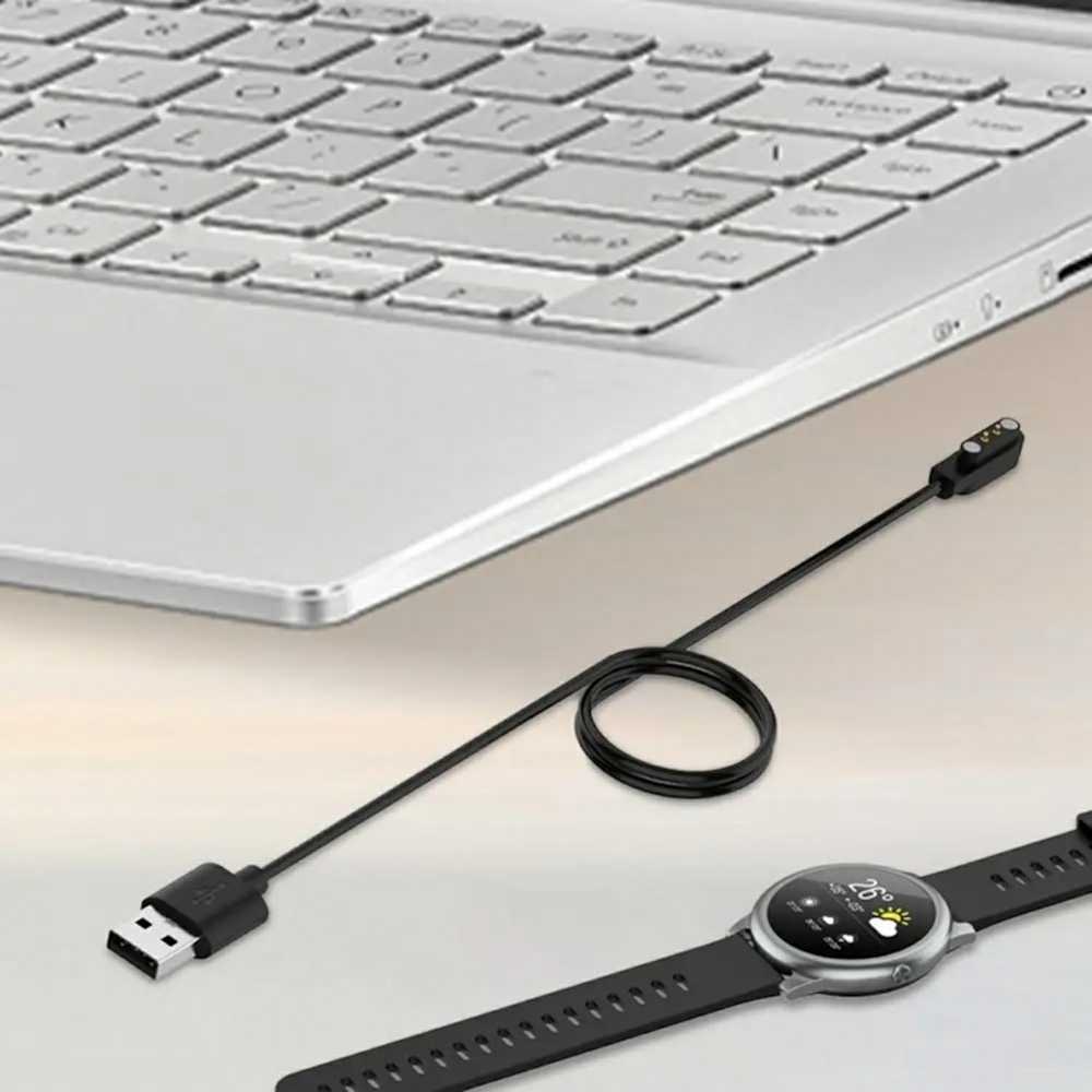 iWear CH2 Universāls USB 1m Vada Lādētājs Viedajam Pulkstenim 2-pin 4mm magnētisks