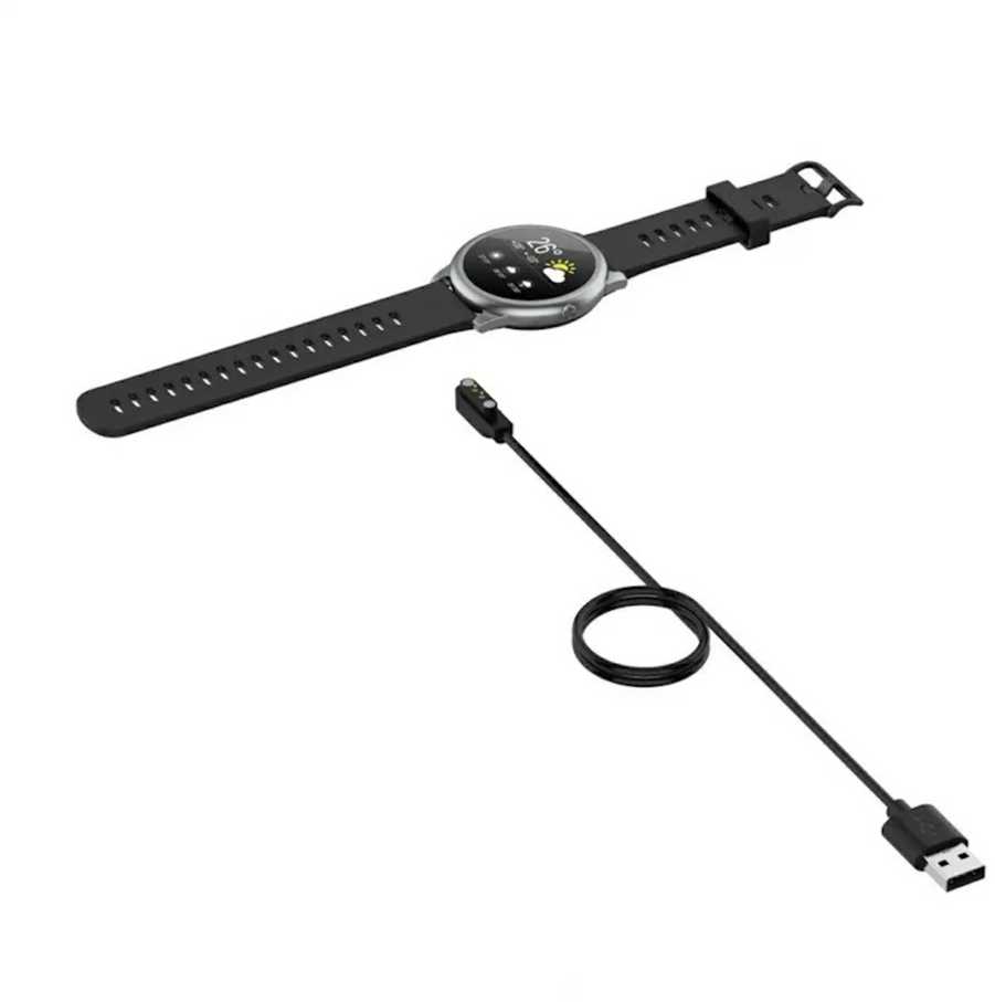 iWear CH2 Universāls USB 1m Vada Lādētājs Viedajam Pulkstenim 2-pin 4mm magnētisks