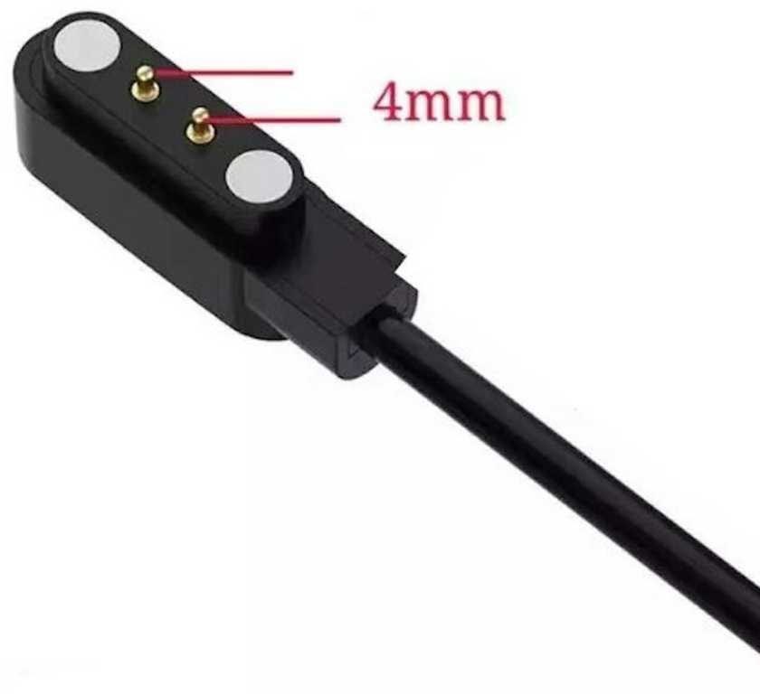 iWear CH2 Universāls USB 1m Vada Lādētājs Viedajam Pulkstenim 2-pin 4mm magnētisks