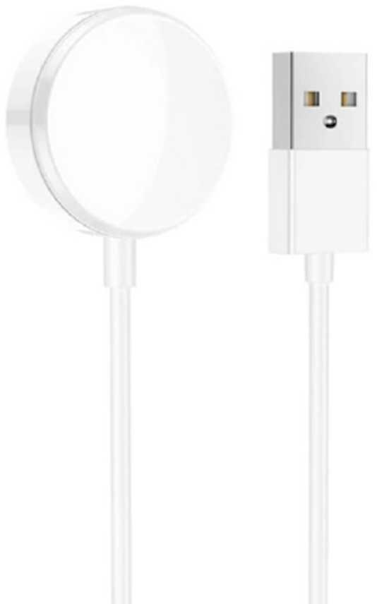 „iWear“ įkrovimo įrenginys CH3 universalus USB 1 m maitinimo laidas išmaniajam laikrodžiui, 3,5 W belaidis įkrovimo kilimėlis Baltas IW-WT-СH3