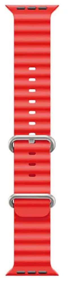 „iWear Siksniņa S1“ griovelis, minkštas silikoninis 20 mm dirželis, skirtas „Apple Watch 49mm / 45mm / 44mm / 42mm“ Raudona IW-S1-RE