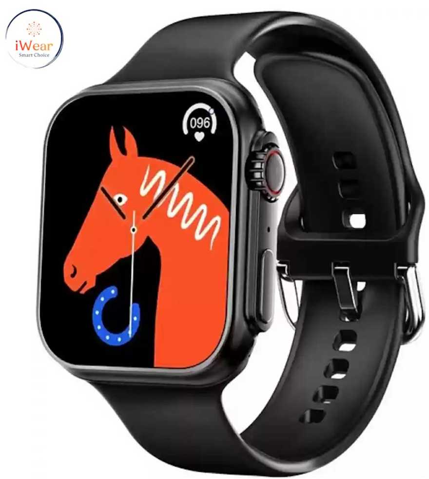 iWear WS78 Plus 2.0'' Liela Displeja Alu-Keramisks Divu zonu BT Zvana Viedais Pulksnetenis ar pulsa monitoru Melns