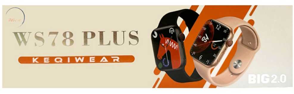 iWear WS78 Plus 2.0'' Liela Displeja Alu-Keramisks Divu zonu BT Zvana Viedais Pulksnetenis ar pulsa monitoru Melns