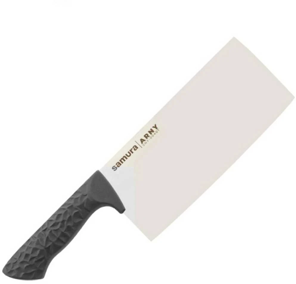 Samura Arny Asian Kitchen hatchet peilis 209mm AUS-8 Gray TPE Gray comfort handle HRC 59