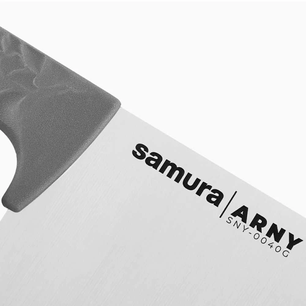 Samura Arny Asian Kitchen hatchet peilis 209mm AUS-8 Gray TPE Gray comfort handle HRC 59