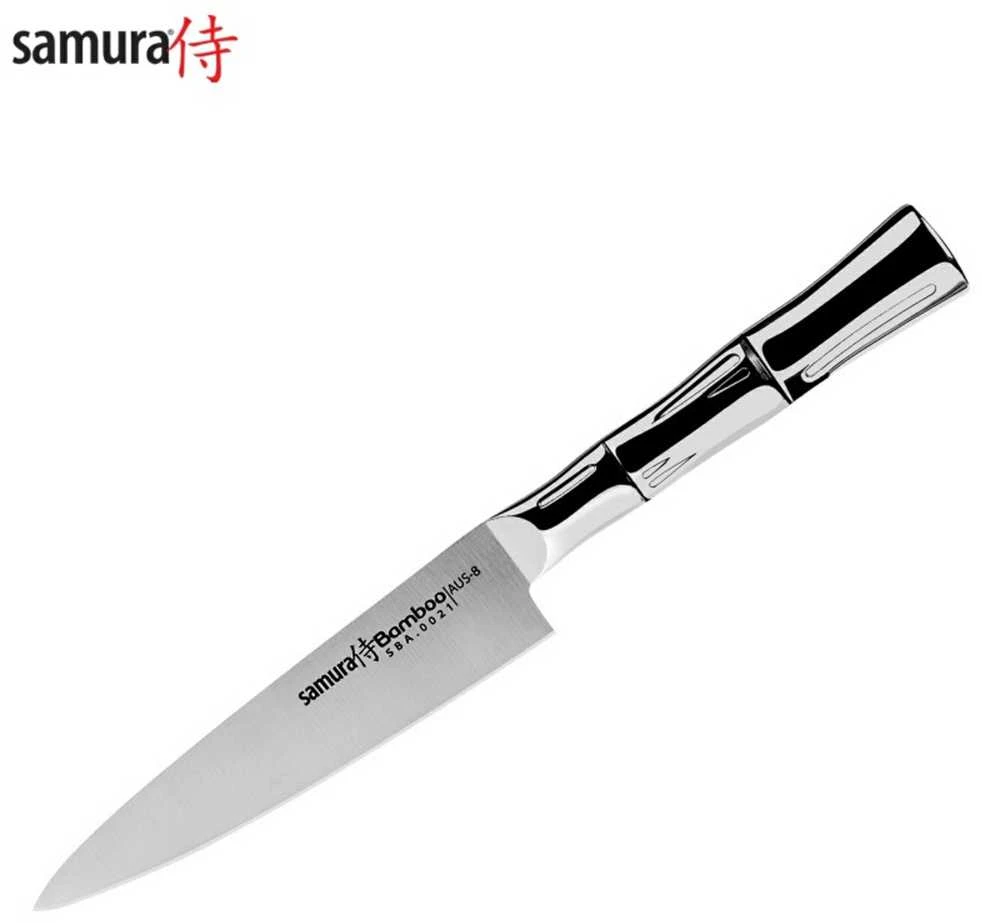 Samura BAMBOO universalus virtuvės peilis 5"/125 mm iš AUS 8 japoniško plieno 59 HRC