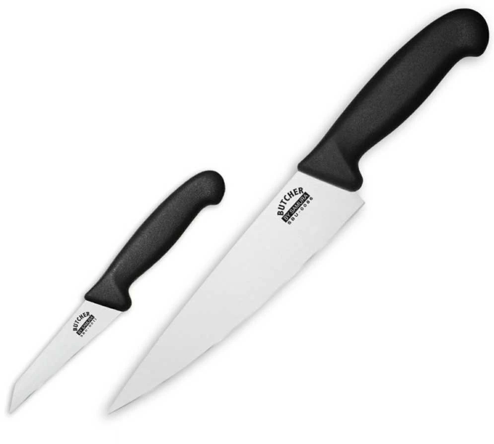 Samura Butcher Set of 2 kitchen knives: paring 91 mm Chef's 200mm from AUS 8 Japan steel 58 HRC
