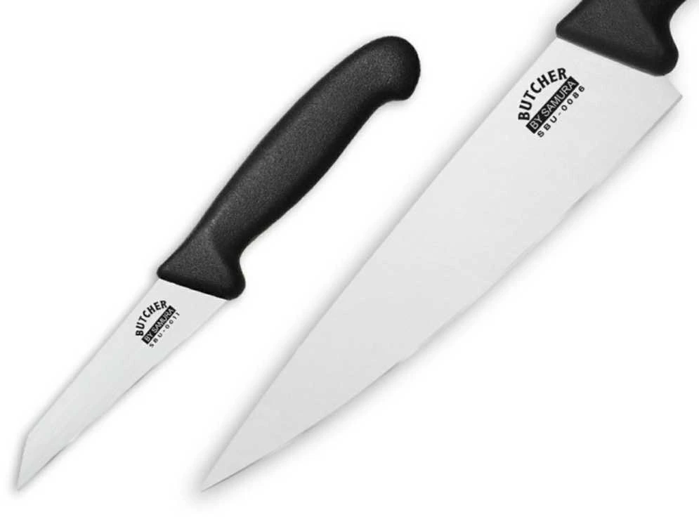 Samura Butcher Set of 2 kitchen knives: paring 91 mm Chef's 200mm from AUS 8 Japan steel 58 HRC