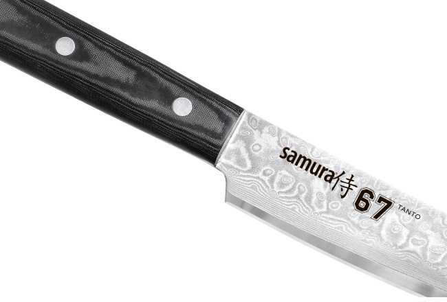 Samura DAMASCUS 67 Universalus virtuvinis pjaustymo peilis Tanto 230 mm