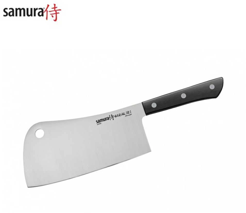 Samura HARAKIRI universalus virtuvės kirvis 7,1"/180mm 59 HRC su juoda rankena
