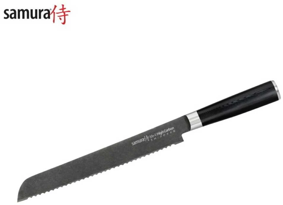 Samura MO-V Stonewash duonos peilis 185 mm iš AUS 8 japoniško plieno 59 HRC