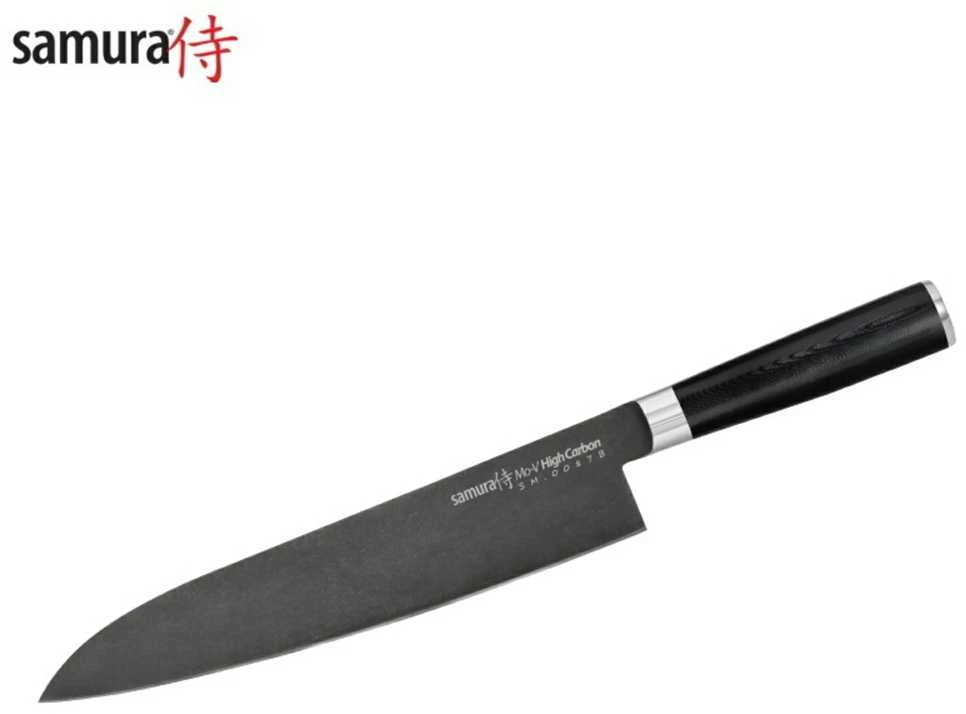 Samura MO-V Stonewash Grand Chef peilis 240mm. iš AUS 8 Japoniškas plienas 59 HRC