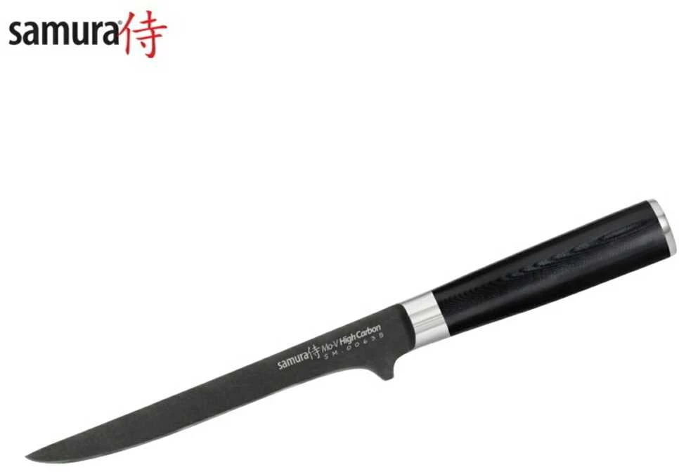 Samura MO-V Stonewash iškaulinėjimo peilis 150 mm iš AUS 8 japoniško plieno 59 HRC