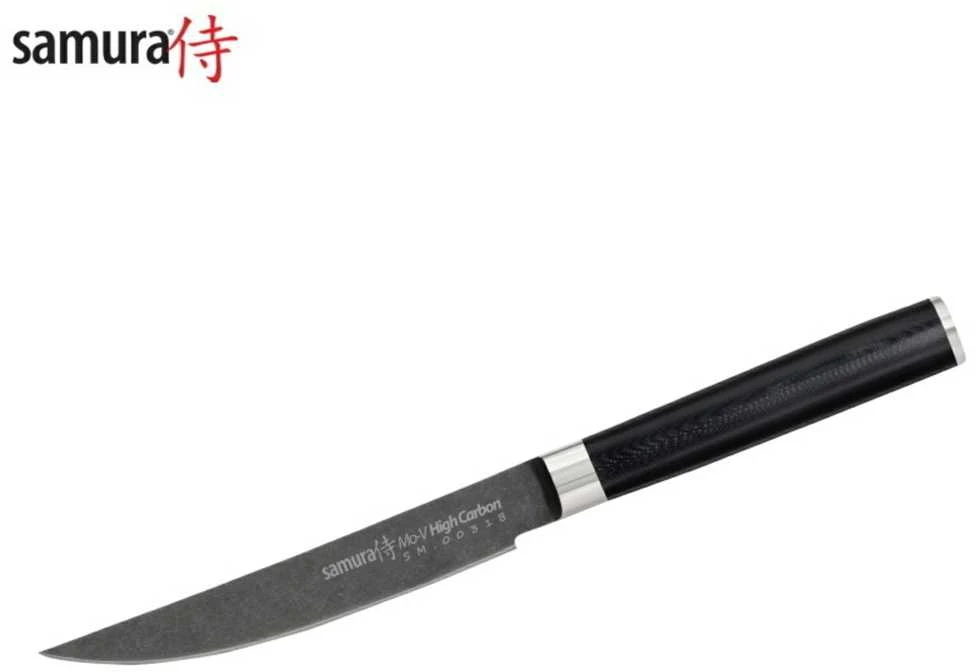 Samura MO-V Stonewash Steak peilis 5,0''/120 mm iš AUS 8 japoniško plieno 59 HRC