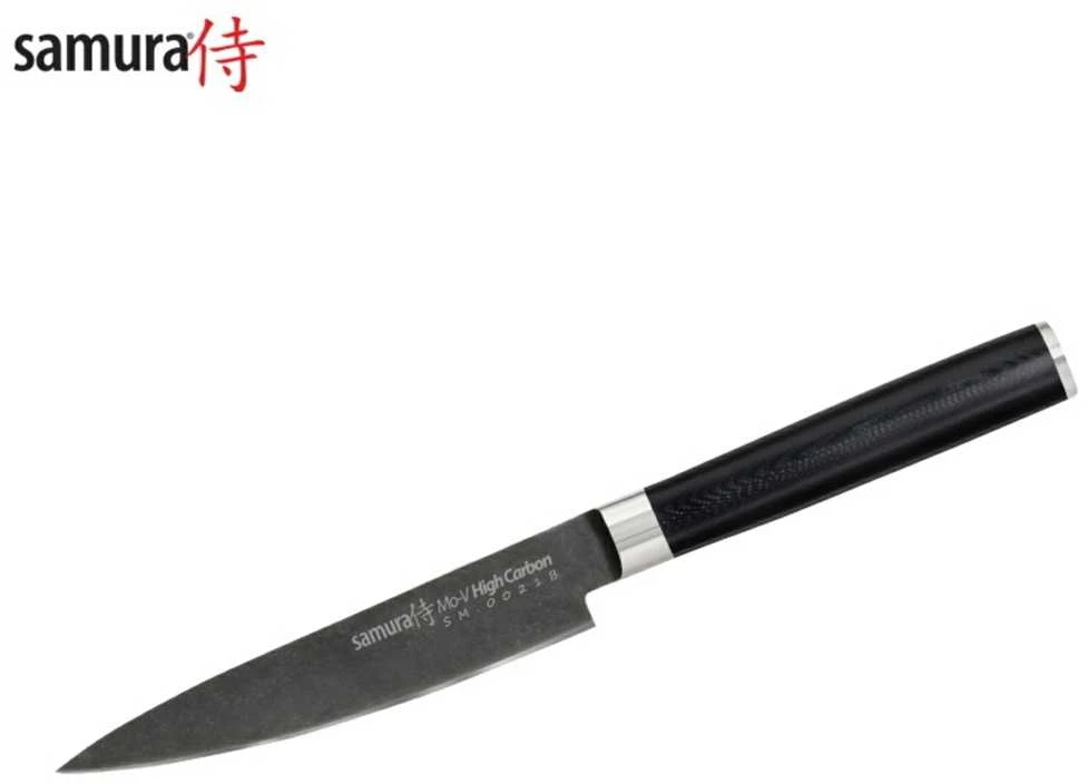 Samura MO-V Stonewash Univesal peilis 5,0''/125 mm iš AUS 8 japoniško plieno 59 HRC