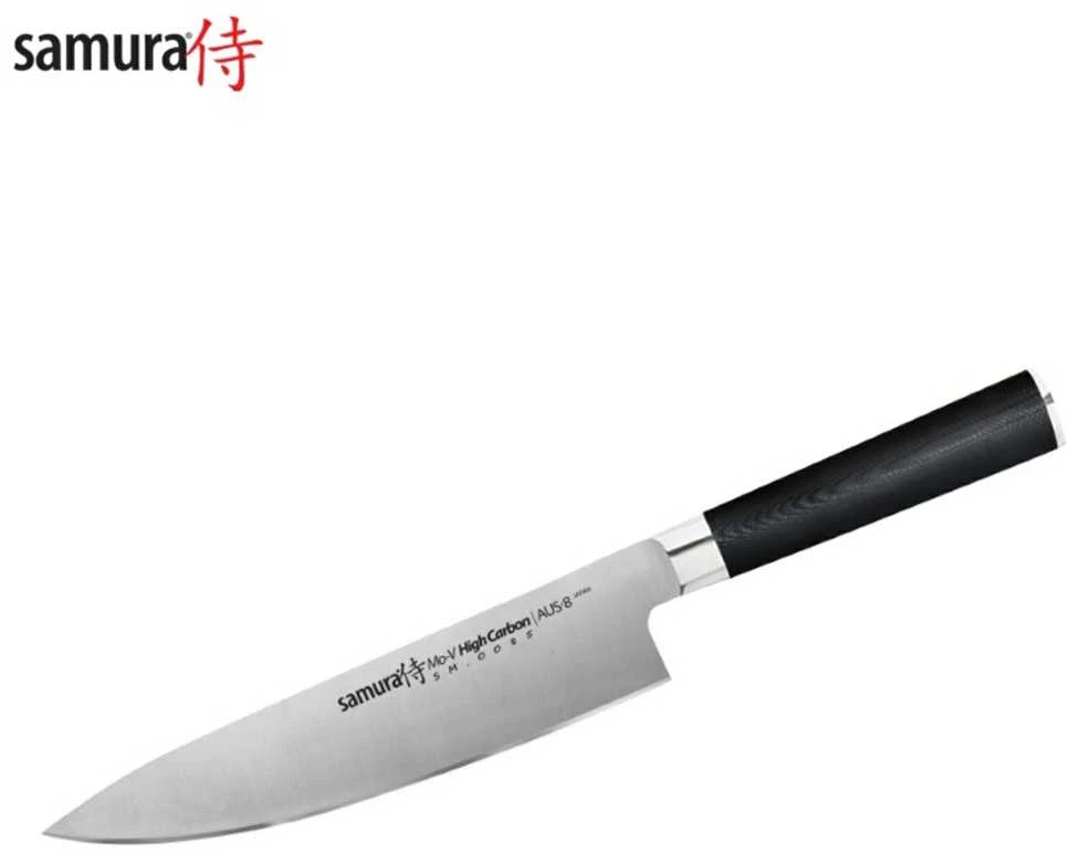 Samura MO-V universalus šefo peilis 8"/200mm iš AUS 8 japoniško plieno 59 HRC
