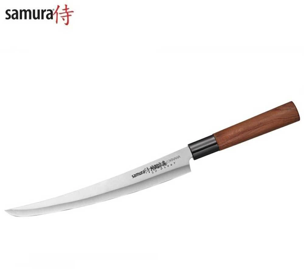 Samura Okinawa Universal Kitchen Slicing peilis Tanto 230mm from AUS 8 Japanese steel 59 HRC