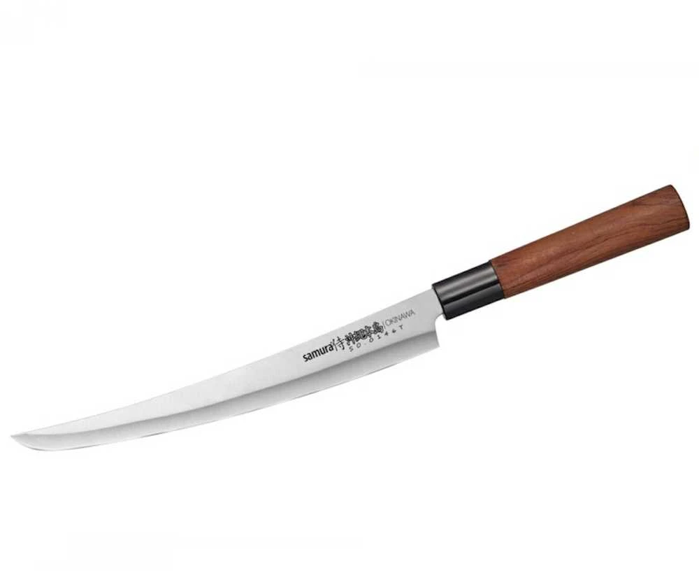 Samura Okinawa Universal Kitchen Slicing peilis Tanto 230mm from AUS 8 Japanese steel 59 HRC