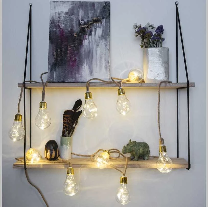Avide girlianda Decor 5m, 10 lempučių, 3xAA IP20