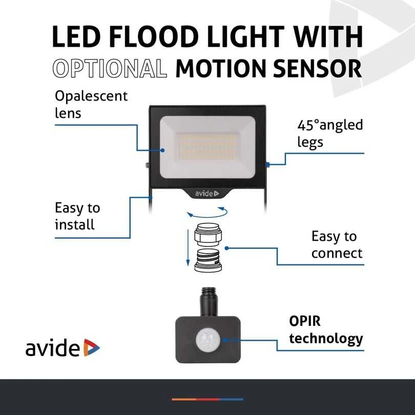 Avide LED lauko prožektorius Series-OPIR 20W 2000lm