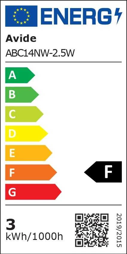 Avide LED lemputė 2.5W B35 E14 4000K