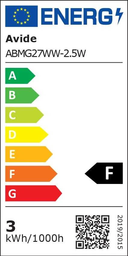 Avide LED lemputė 2.5W G45 E14 3000K