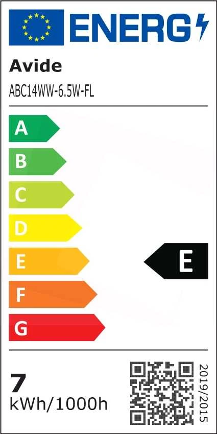 Avide LED lemputė 6.5W E14 3000K 806lm 5vnt