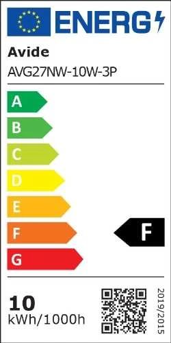 Avide LED lemputės 10W A60 E27 4000K, 3 vnt.