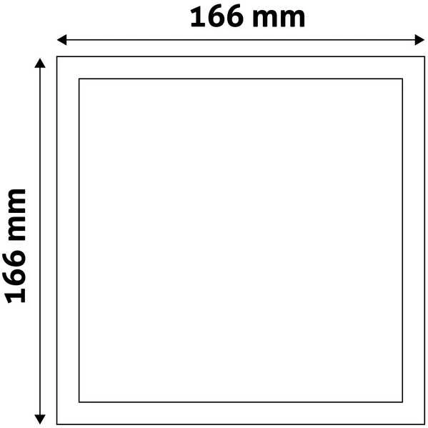 Avide LED Lubinis šviestuvas 12W 4000K, 166 x166mm, kvadratinis