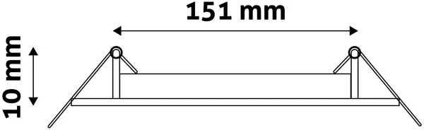 Avide LED Lubinis šviestuvas 12W 4000K, 166 x166mm, kvadratinis