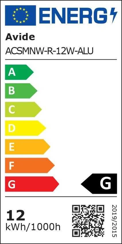 Avide LED Lubinis šviestuvas 12W 4000K Round ALU