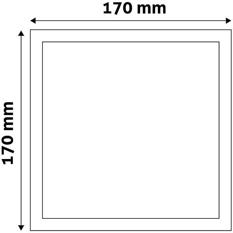 Avide LED Lubinis šviestuvas 12W 4000K Square ALU